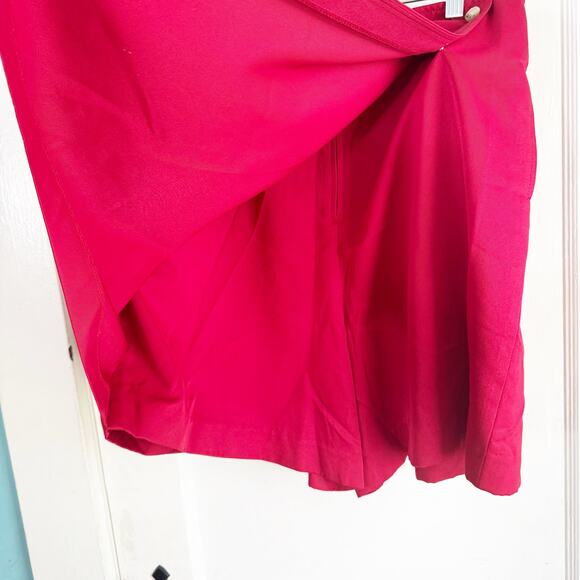 VTG Talbots Petites Red Schoolgirl Skort Preppy Bold Classic Academia NEW 14 - Picture 4 of 13